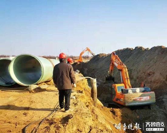 已安装污水管1.8千米 烟台福山污水主干管扩建工程